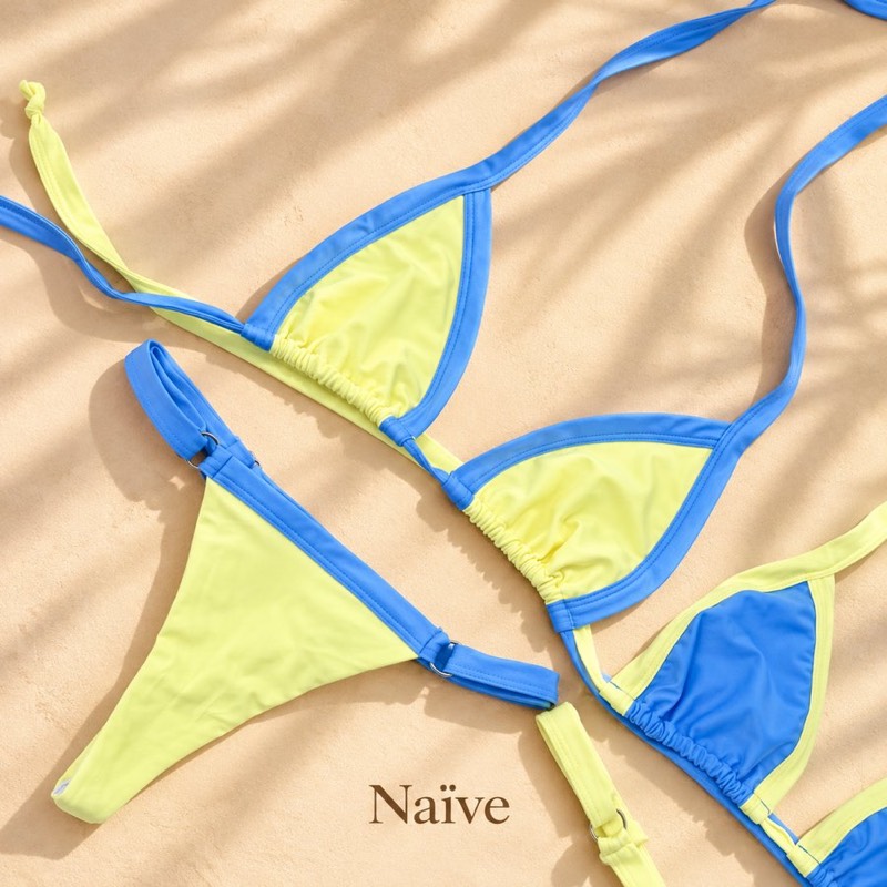 Bikini amarillo con azul